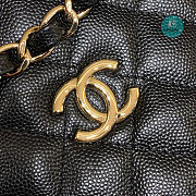 Chanel 22S Mini Bucket Bag In Light Black Caviar 16x15x10cm - 5