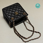 Chanel 22S Mini Bucket Bag In Light Black Caviar 16x15x10cm - 2