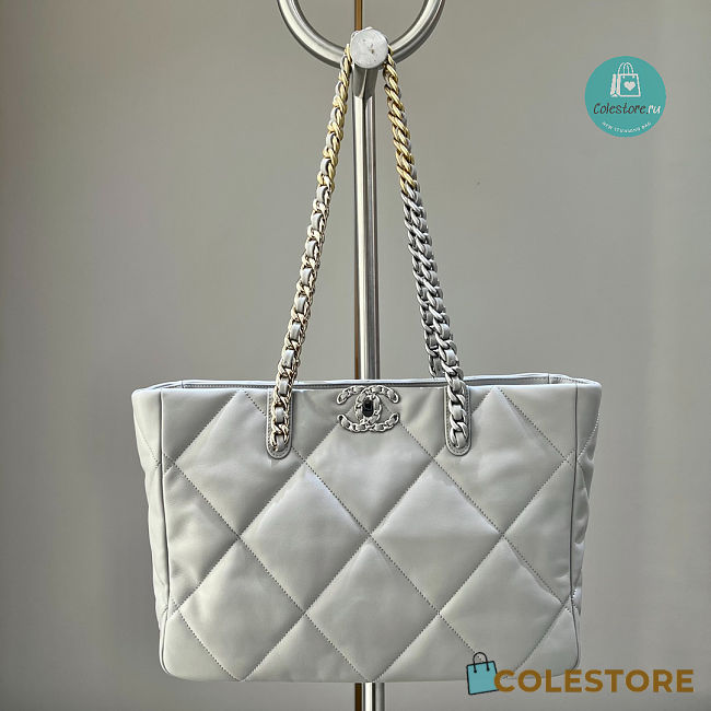 Chanel 19 Tote Horizontal Gray 33x24x10.5cm - 1
