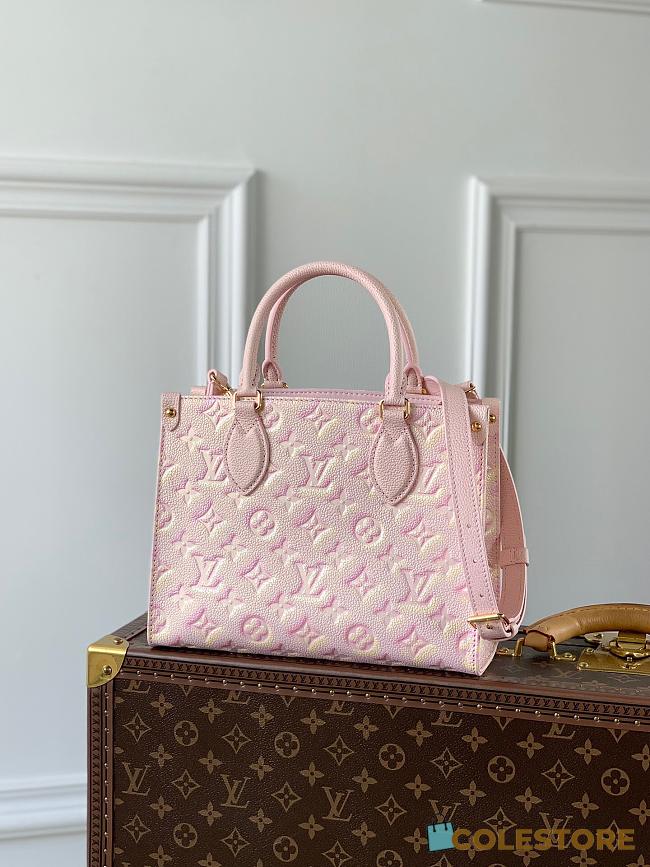 Louis Vuiiton OnTheGo PM Monogram Empreinte leather Light Pink 25 x 19 x 11.5 cm   - 1