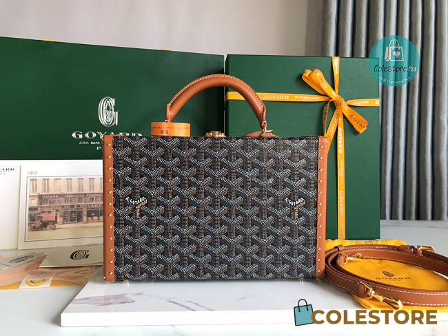 Maison Goyard Grand Hôtel Trunk Bag In Brown 24.5x7.5x17cm  - 1