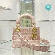 Dior Small Lady D-Lite Bag Rose Des Vents Toile De Jouy Embroidery 17 x 15 x 7cm - 1