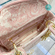 Dior Small Lady D-Lite Bag Rose Des Vents Toile De Jouy Embroidery 17 x 15 x 7cm - 4