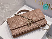 Lady Dior Top Handle Clutch Rose des Vents Cannage Lambskin 21 x 11.5 x 4.5 cm - 6
