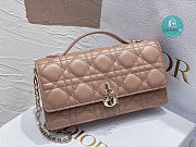 Lady Dior Top Handle Clutch Rose des Vents Cannage Lambskin 21 x 11.5 x 4.5 cm - 5