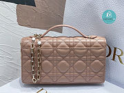 Lady Dior Top Handle Clutch Rose des Vents Cannage Lambskin 21 x 11.5 x 4.5 cm - 3