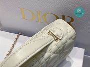Lady Dior Top Handle Clutch White des Vents Cannage Lambskin 21 x 11.5 x 4.5 cm - 3