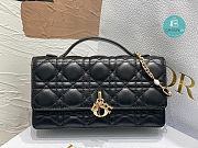 Lady Dior Top Handle Clutch Black des Vents Cannage Lambskin 21 x 11.5 x 4.5 cm - 2
