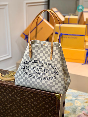 Louis Vuitton Hippo MM Tote Bag Shoulder Bag Damier Azur 31 x 28 x 15 cm