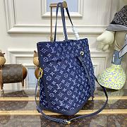 Louis Vuitton Noefull Shoulder Bag MM Blue Denim 31x31x21 cm - 5