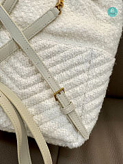 YSL Saint Laurent logo-plaque Tweed Bouclé backpack 22×29×15cm - 6