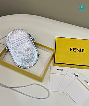 Fedi O’Lock Mini Camera Case Silver Laminated Leather 22×1×13.5cm - 5