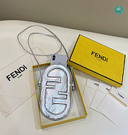 Fedi O’Lock Mini Camera Case Silver Laminated Leather 22×1×13.5cm - 3