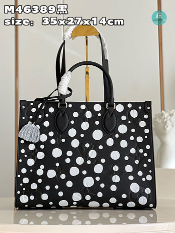 Louis Vuitton x Yayoi Kusama Onthego MM In Black 35x27x14cm 