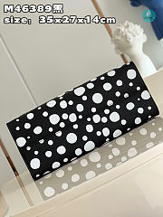 Louis Vuitton x Yayoi Kusama Onthego MM In Black 35x27x14cm  - 5