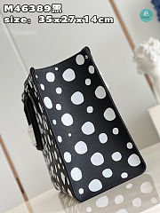 Louis Vuitton x Yayoi Kusama Onthego MM In Black 35x27x14cm  - 3