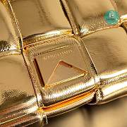 Bottega Veneta Women's Metallic Padded Cassette Gold Bag 26cmx18cmx8cm - 5