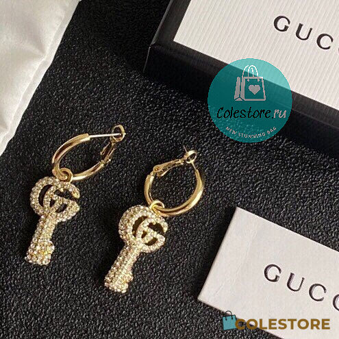 Gucci Crystal Diamond key Gucci Earrings - 1