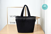 CHANEL Terry Cotton CC Beach Tote Towel Set Black  - 4