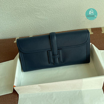 Hermes Pochette Jige Elan 29 Swift Clutch Black