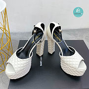 YSL Jodie Platform Sandals In White - 1