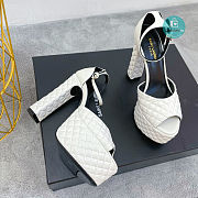 YSL Jodie Platform Sandals In White - 4