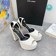 YSL Jodie Platform Sandals In White - 2