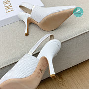 J'ADIOR SLINGBACK PUMP White Cotton Embroidery  - 6