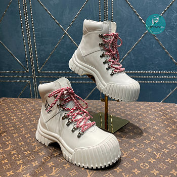Louis Vuitton Ruby Flat Ranger In Pink Boots