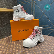 Louis Vuitton Ruby Flat Ranger In Pink Boots - 5