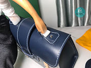 Goyard Saigon Top Handle Bag Coated Canvas Navy 21x14x8.5cm - 5