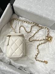 Chanel Classic White Box With Chain 8.5x11x7cm  - 5
