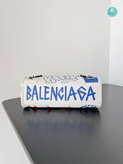 Colestore Balenciaga Agneau Graffiti Shoulder Bag Large White 30x10x20cm - 2