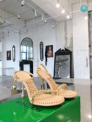Bottega Veneta Beige Dot Heels Sandals  - 1