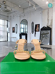 Bottega Veneta Beige Dot Heels Sandals  - 4