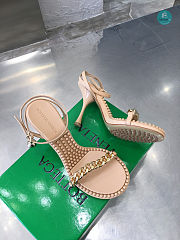 Bottega Veneta Beige Dot Heels Sandals  - 2