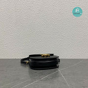 Celine Mini Besace Triomphe On Chain With Strap In Black 15.5x11.5x5cm - 4