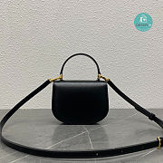 Celine Mini Besace Triomphe On Chain With Strap In Black 15.5x11.5x5cm - 3