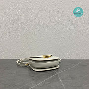 Celine Mini Besace Triomphe On Chain With Strap In White 15.5x11.5x5cm - 4