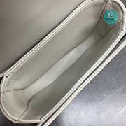 Celine Mini Besace Triomphe On Chain With Strap In White 15.5x11.5x5cm - 3