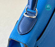 Hermes Kelly 28 Bag Tricolor Blue 28x22x10cm - 4