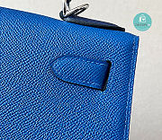 Hermes Kelly 28 Bag Tricolor Blue 28x22x10cm - 3