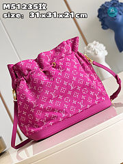 Louis Vuitton Noefull MM Monogram Denim Rose Indian 31x31x21 cm - 4