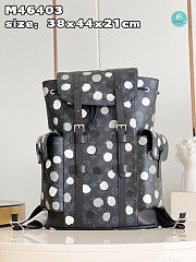 Louis Vuitton x Yayoi Kusama Christopher MM Monogram Eclipse Black/Silver 38x44x21cm  - 1