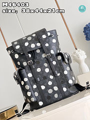 Louis Vuitton x Yayoi Kusama Christopher MM Monogram Eclipse Black/Silver 38x44x21cm  - 5