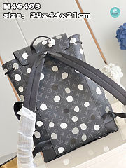Louis Vuitton x Yayoi Kusama Christopher MM Monogram Eclipse Black/Silver 38x44x21cm  - 4