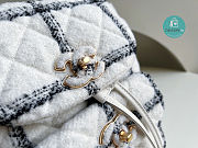 Chanel Wool Tweed & Gold Chain Backpack 24x21x10 cm - 6