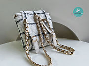 Chanel Wool Tweed & Gold Chain Backpack 24x21x10 cm - 2