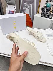 Dior Dio(r)evolution Heeled Slide Off-White Quilted Cannage 5.5cm - 5