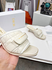 Dior Dio(r)evolution Heeled Slide Off-White Quilted Cannage 5.5cm - 4